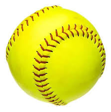 PELOTA DE SOFTBOL AMARILLA Y BLANCA