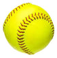PELOTA DE SOFTBOL AMARILLA Y BLANCA